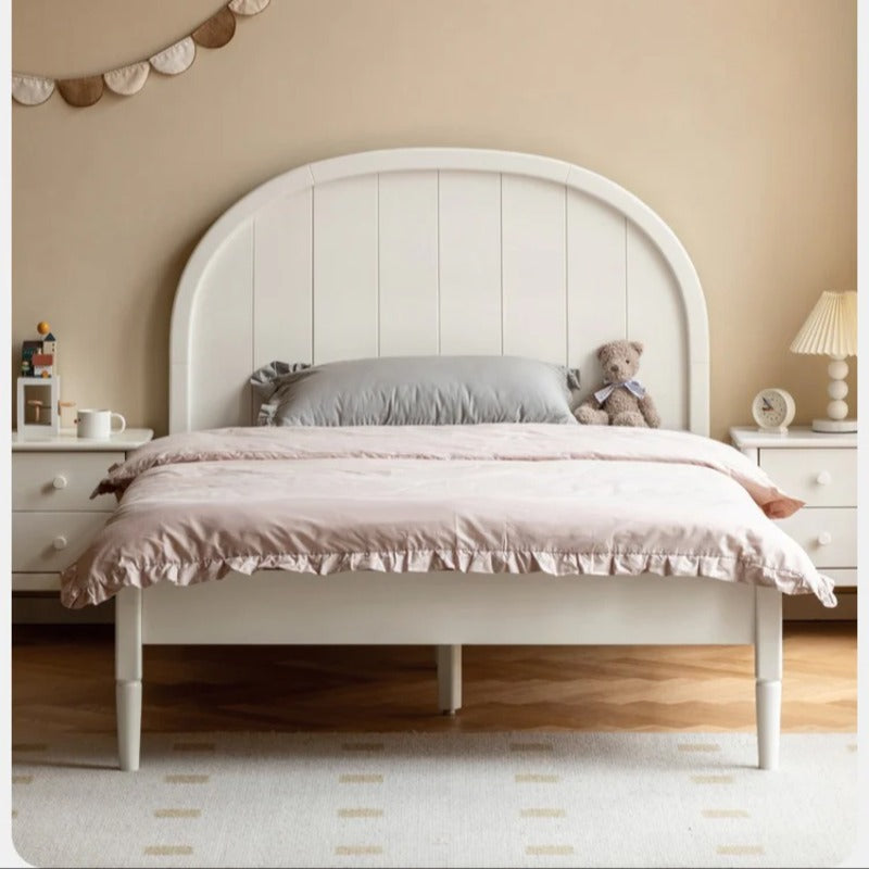 Poplar Solid Wood High Headboard Children's Bed.
