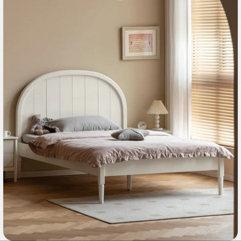 Poplar Solid Wood High Headboard Children's Bed.