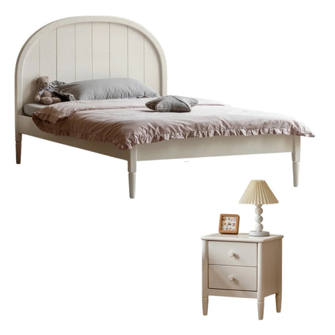 Poplar Solid Wood High Headboard Children's Bed.
