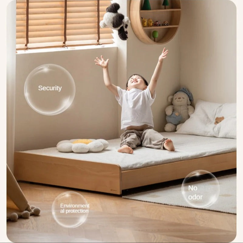 Beech Solid wood Space-saving bunk bed , mother's helper bed<