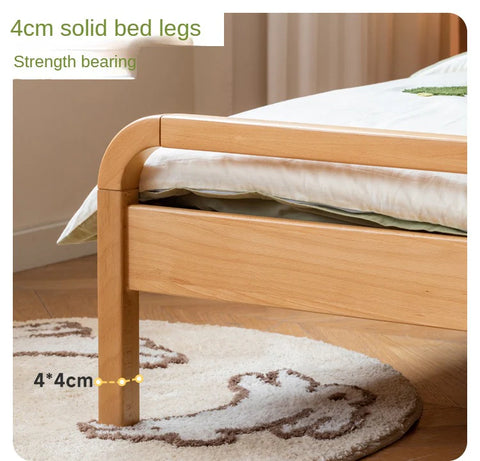 Beech Solid wood Space-saving bunk bed , mother's helper bed<