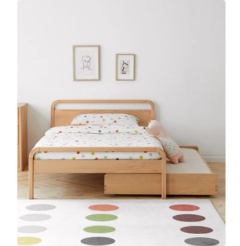 Beech Solid wood Space-saving bunk bed , mother's helper bed<