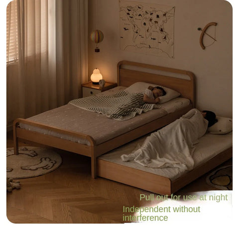 Beech Solid wood Space-saving bunk bed , mother's helper bed<