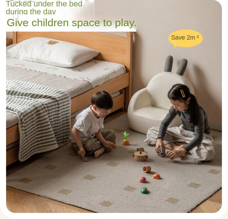 Beech Solid wood Space-saving bunk bed , mother's helper bed<