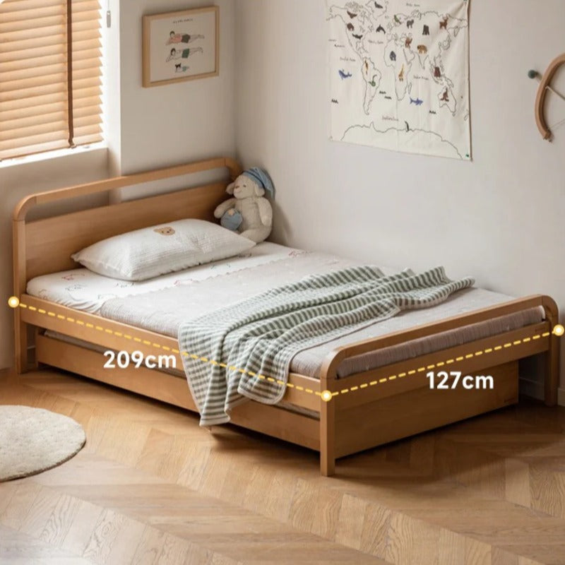 Beech Solid wood Space-saving bunk bed , mother's helper bed<