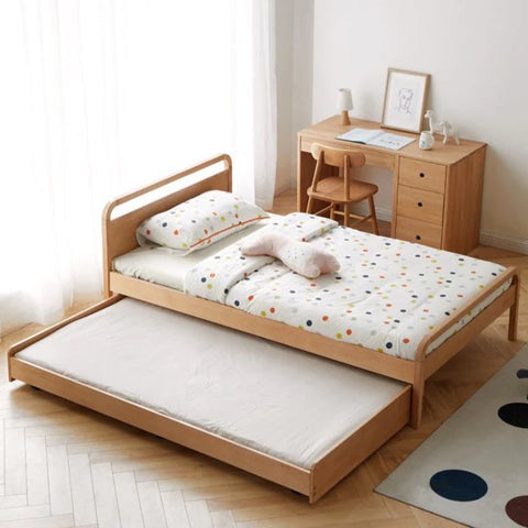 Beech Solid wood Space-saving bunk bed , mother's helper bed<