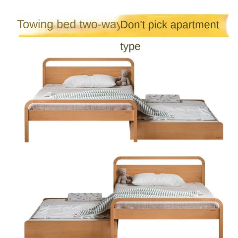 Beech Solid wood Space-saving bunk bed , mother's helper bed<