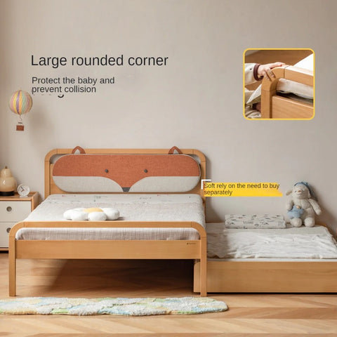 Beech Solid wood Space-saving bunk bed , mother's helper bed<