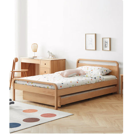 Beech Solid wood Space-saving bunk bed , mother's helper bed<