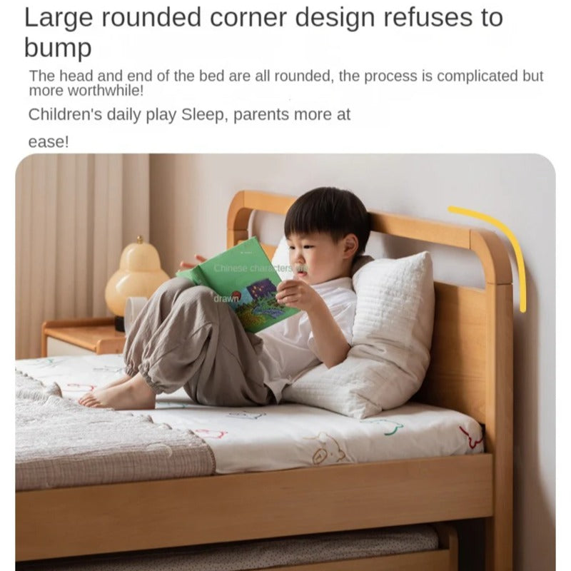 Beech Solid wood Space-saving bunk bed , mother's helper bed<