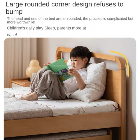 Beech Solid wood Space-saving bunk bed , mother's helper bed<