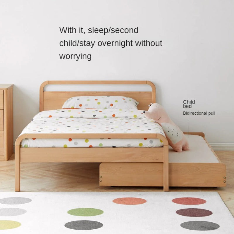 Beech Solid wood Space-saving bunk bed , mother's helper bed<