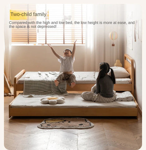 Beech Solid wood Space-saving bunk bed , mother's helper bed<