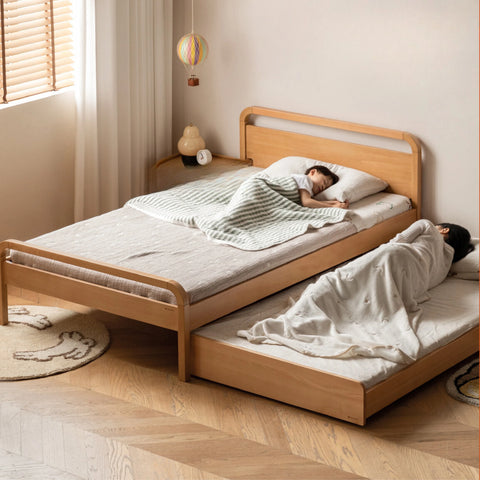 Beech Solid wood Space-saving bunk bed , mother's helper bed<