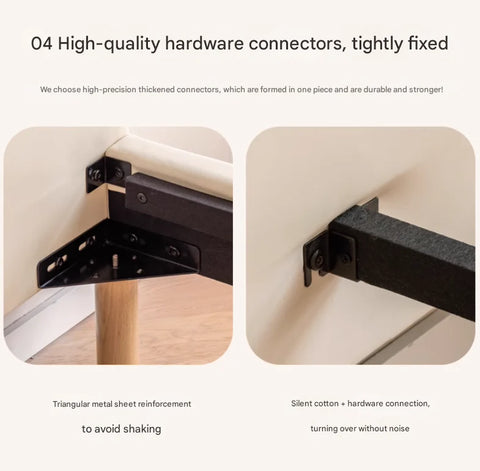 Organic leather Сhildren's bed cream bed<