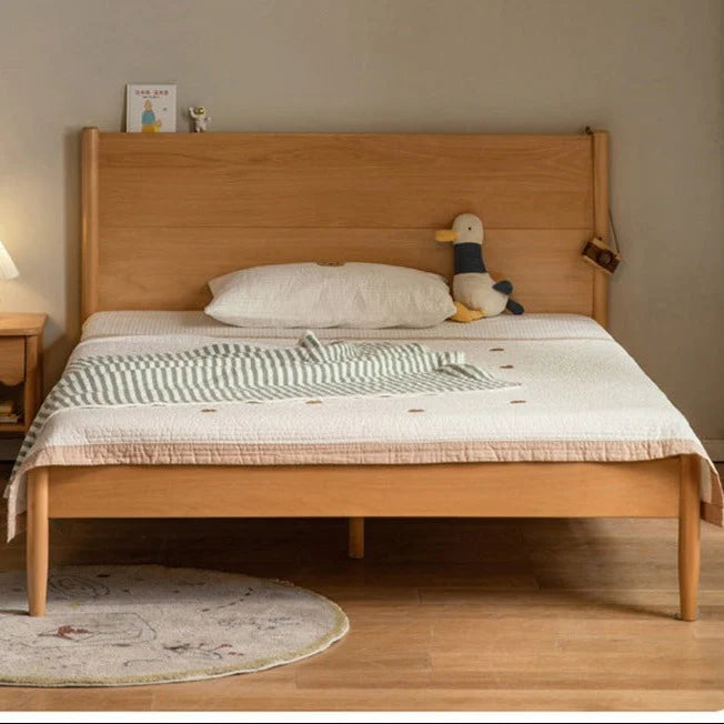 Beech solid wood Bed simple boys and girls<