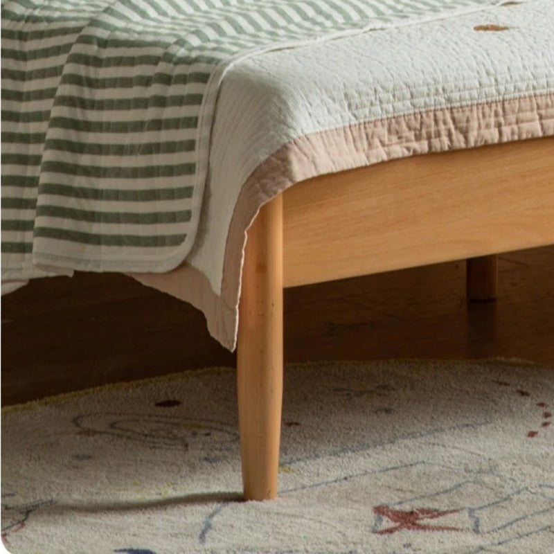 Beech solid wood Bed simple boys and girls<