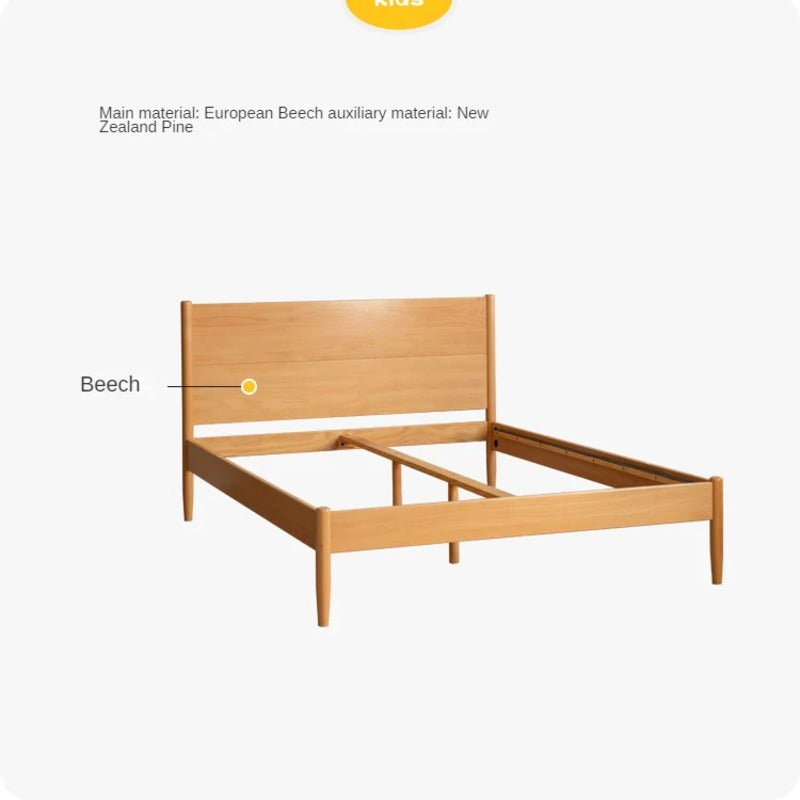 Beech solid wood Bed simple boys and girls<