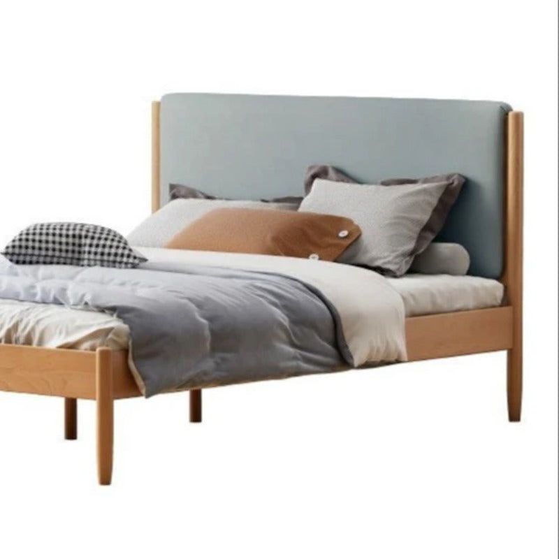 Beech solid wood Bed simple boys and girls<