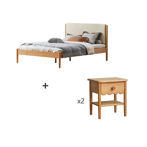 Beech solid wood Bed simple boys and girls<
