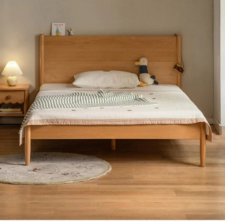 Beech solid wood Bed simple boys and girls<
