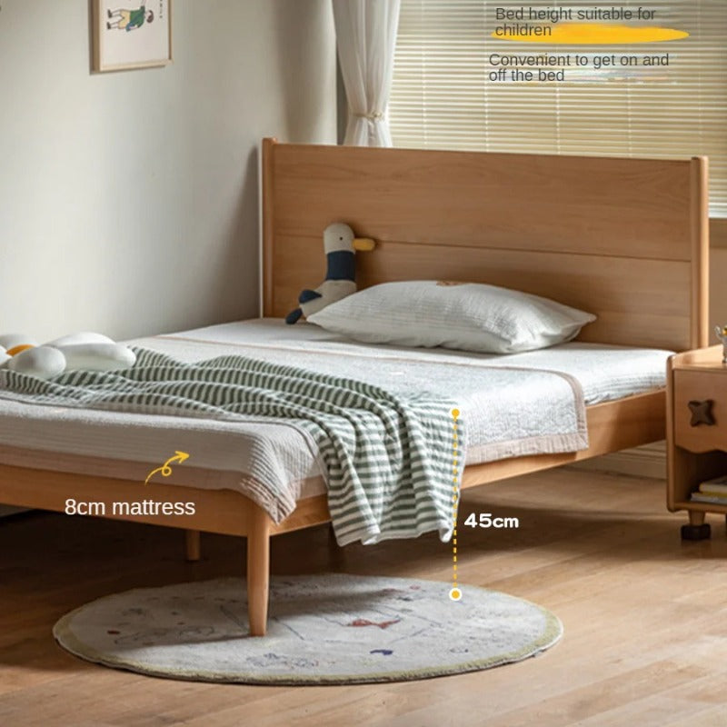 Beech solid wood Bed simple boys and girls<