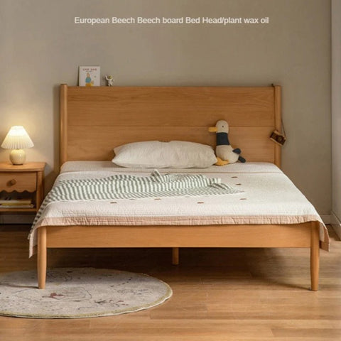 Beech solid wood Bed simple boys and girls<