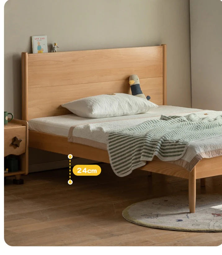 Beech solid wood Bed simple boys and girls<