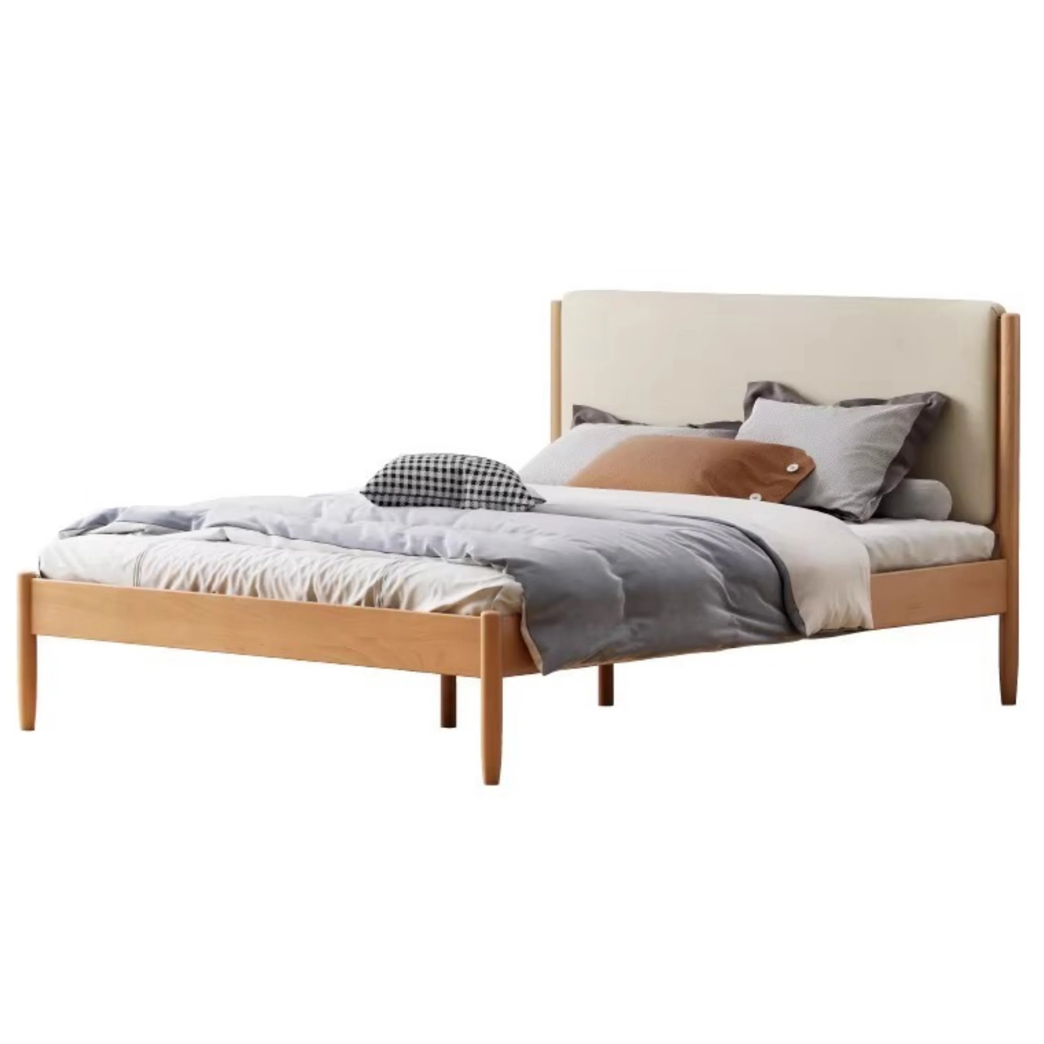 Beech solid wood Bed simple boys and girls<