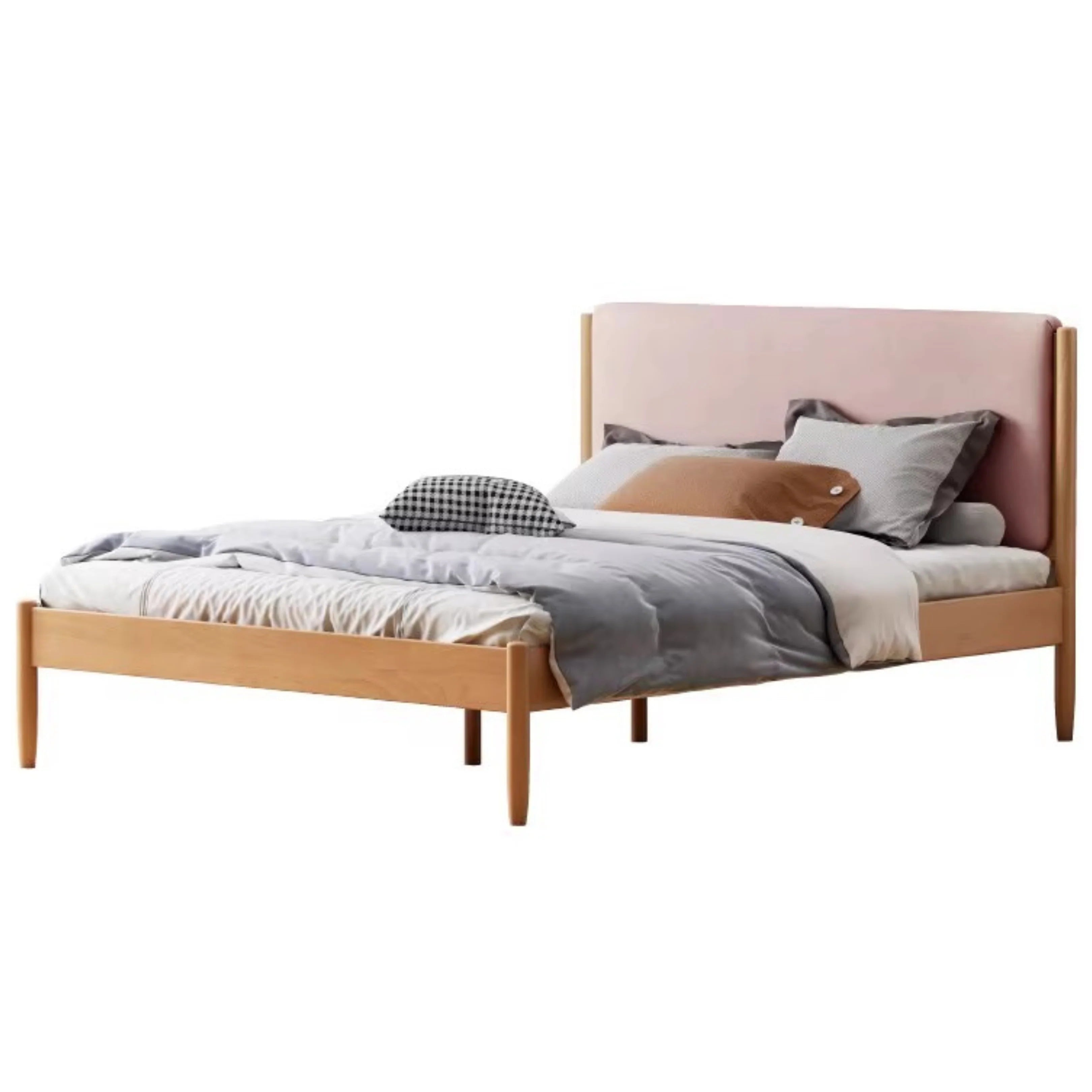 Beech solid wood Bed simple boys and girls<