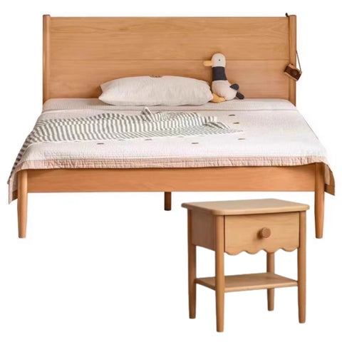 Beech solid wood Bed simple boys and girls<