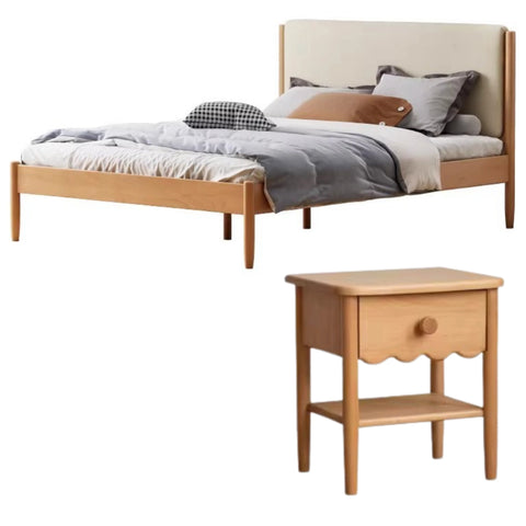 Beech solid wood Bed simple boys and girls<