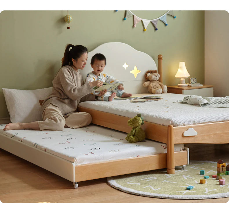 Beech solid wood Kids bed multi-functional bunk bed<