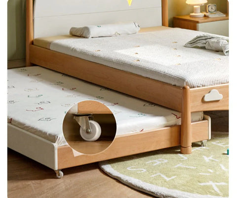 Beech solid wood Kids bed multi-functional bunk bed<