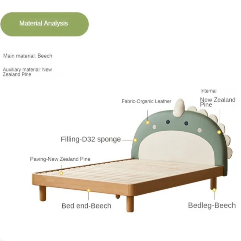 Organic Leather Children's Dinosaur Bed Cartoon Bed<