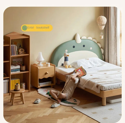 Organic Leather Children's Dinosaur Bed Cartoon Bed<