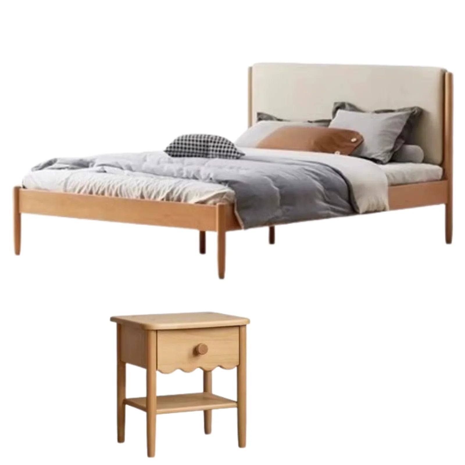 Beech Solid Wood Children's Soft Single Bed