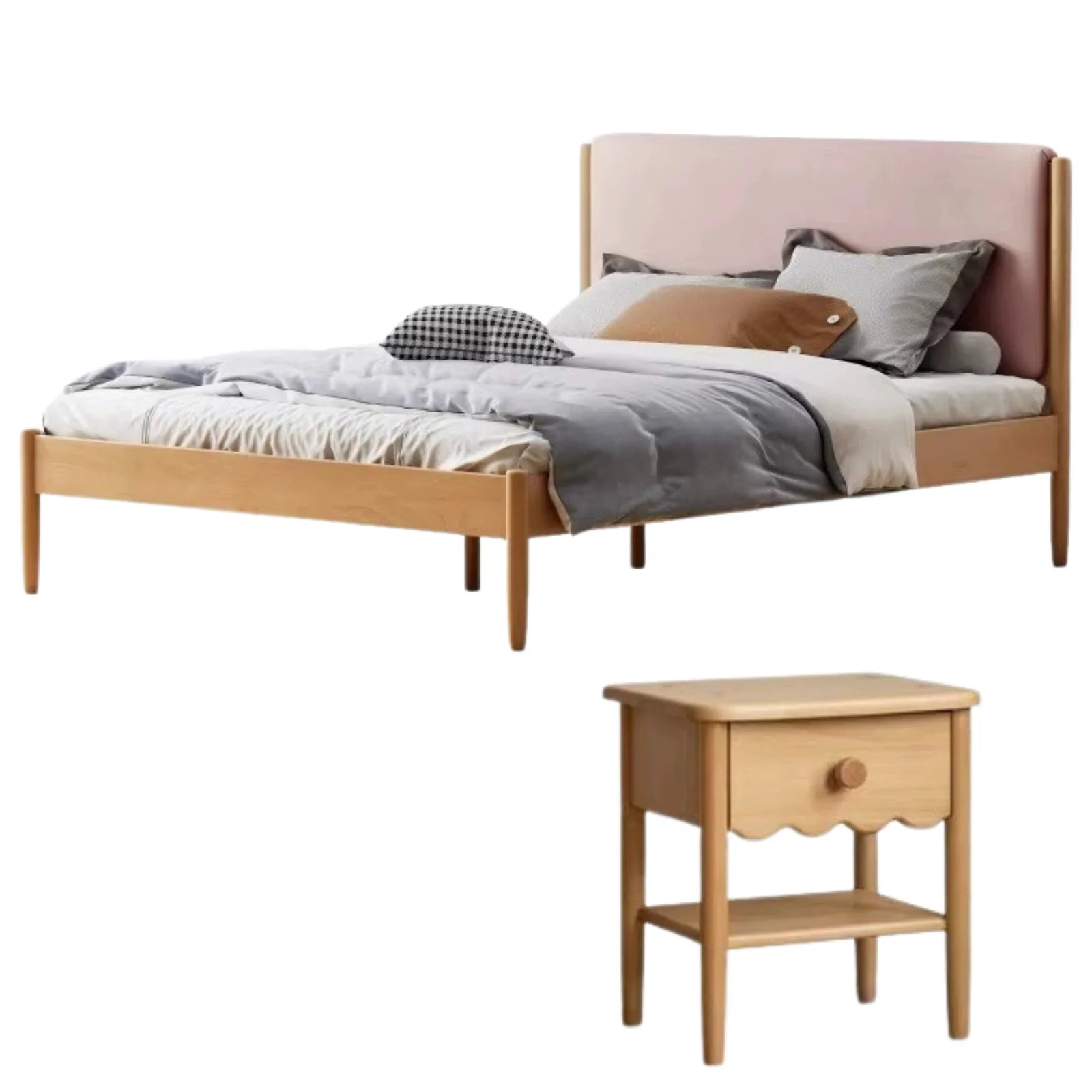 Beech Solid Wood Children's Soft Single Bed