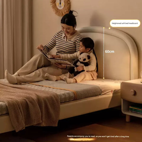 Cream style Organic Leather kid's Bed<