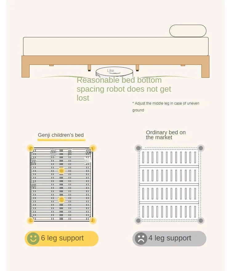 Cream style Organic Leather kid's Bed<