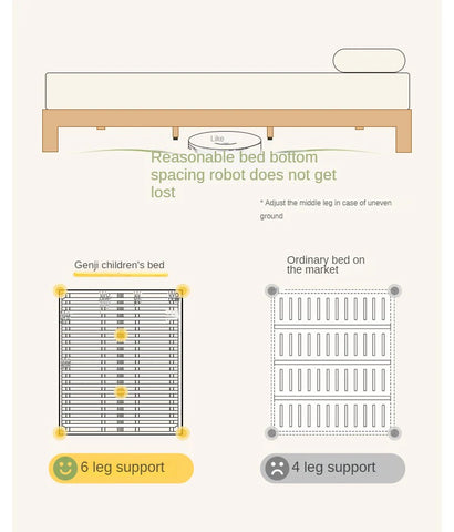 Cream style Organic Leather kid's Bed<