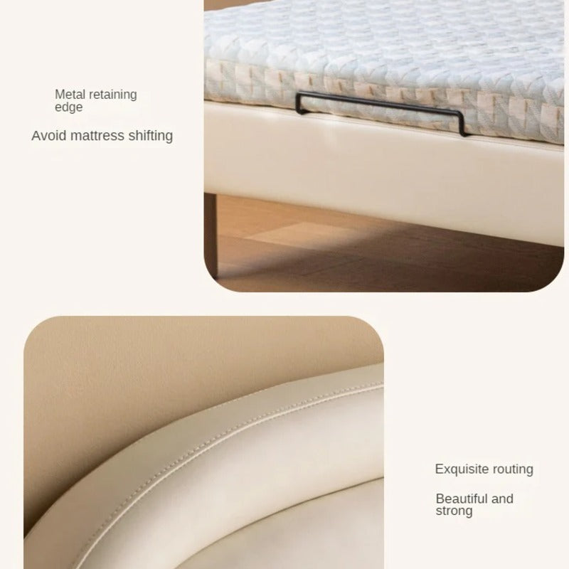Cream style Organic Leather kid's Bed<