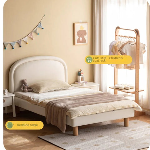 Cream style Organic Leather kid's Bed<