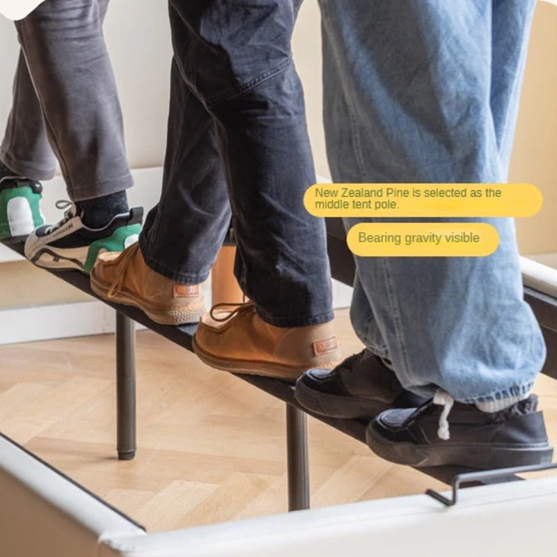 Cream style Organic Leather kid's Bed<