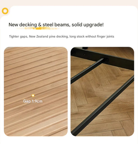 Rubber wood, Beech Solid Wood Children's Bunk Bed Cream Style White.