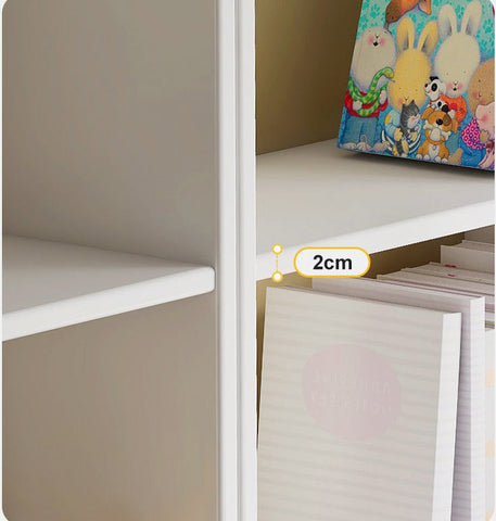 Beech Solid Wood Student Desk & Bookcase Combination Creamy White Light Coffee Finish Modular Homework Study Station