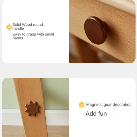 Beech Solid Wood Childrens Study Table Morandi Colors Primary School Desk for Home & Apartment