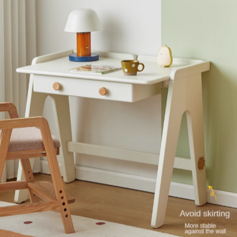 Beech Solid Wood Childrens Study Table Morandi Colors Primary School Desk for Home & Apartment
