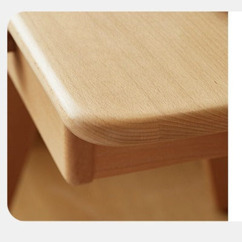 Beech Solid Wood Childrens Desk Pure Study Table Safe Rounded Corners Multiple Color Options