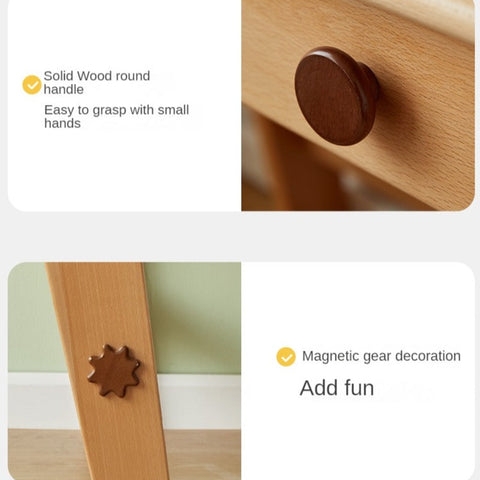 Beech Solid Wood Childrens Desk Pure Study Table Safe Rounded Corners Multiple Color Options